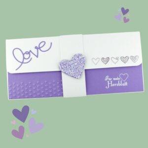 Gutscheinverpackung LOVE Flieder