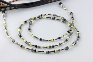 Brillenkette Snake schwarz-gelb