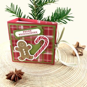Weihnachtliches Teebeutelbuch - Lebkuchenmann