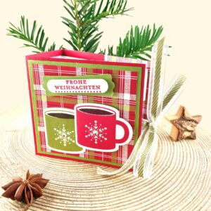 Weihnachtliches Teebeutelbuch - Teetassen